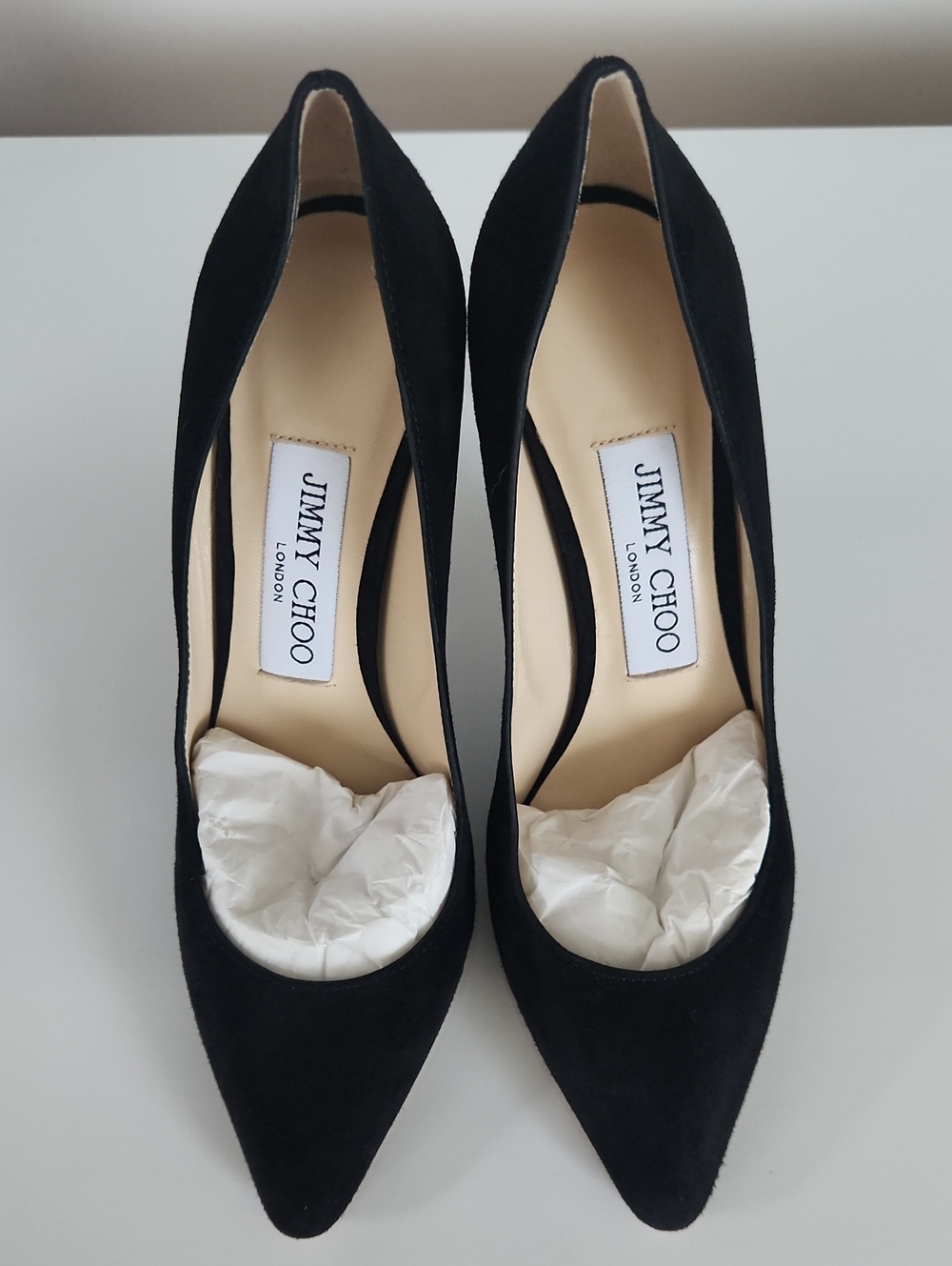Jimmy Choo Romy 85mm Black Suede Pointed Pumps - Picture 3 of 15